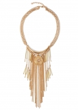 Venus Tassel Beaded Necklace in Gold