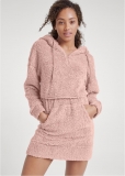 Venus Cozy Sherpa Neck-Zip Dress - Peach Blush