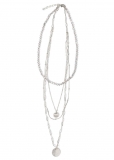 Venus Layered Paperclip Necklace in Silver