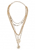 Venus Layered Coin Detail Choker in Gold