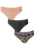 Venus After Dark Pearl By Venus? Lace Trim Bikini 3 Pack