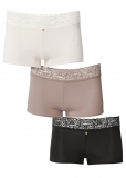 Venus Cherished Classics Pearl By Venus? Lace Trim Boyshort 3 Pack