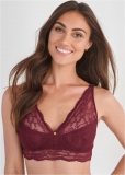 Venus Pearl By Venus? Lace Bralette, Any 2/$49 in Merlot Magic