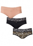 Venus Wild Kat Pearl by VENUS? Lace Trim Hipster 3 Pack