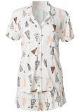 Venus Ivory Multi Short Sleeve Pajama Set