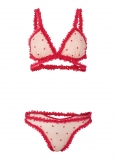 Venus Heart Multi RUFFLE TRIM BRA AND PANTY
