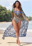 Venus Long Kimono Cover-Up in Jungle Queen