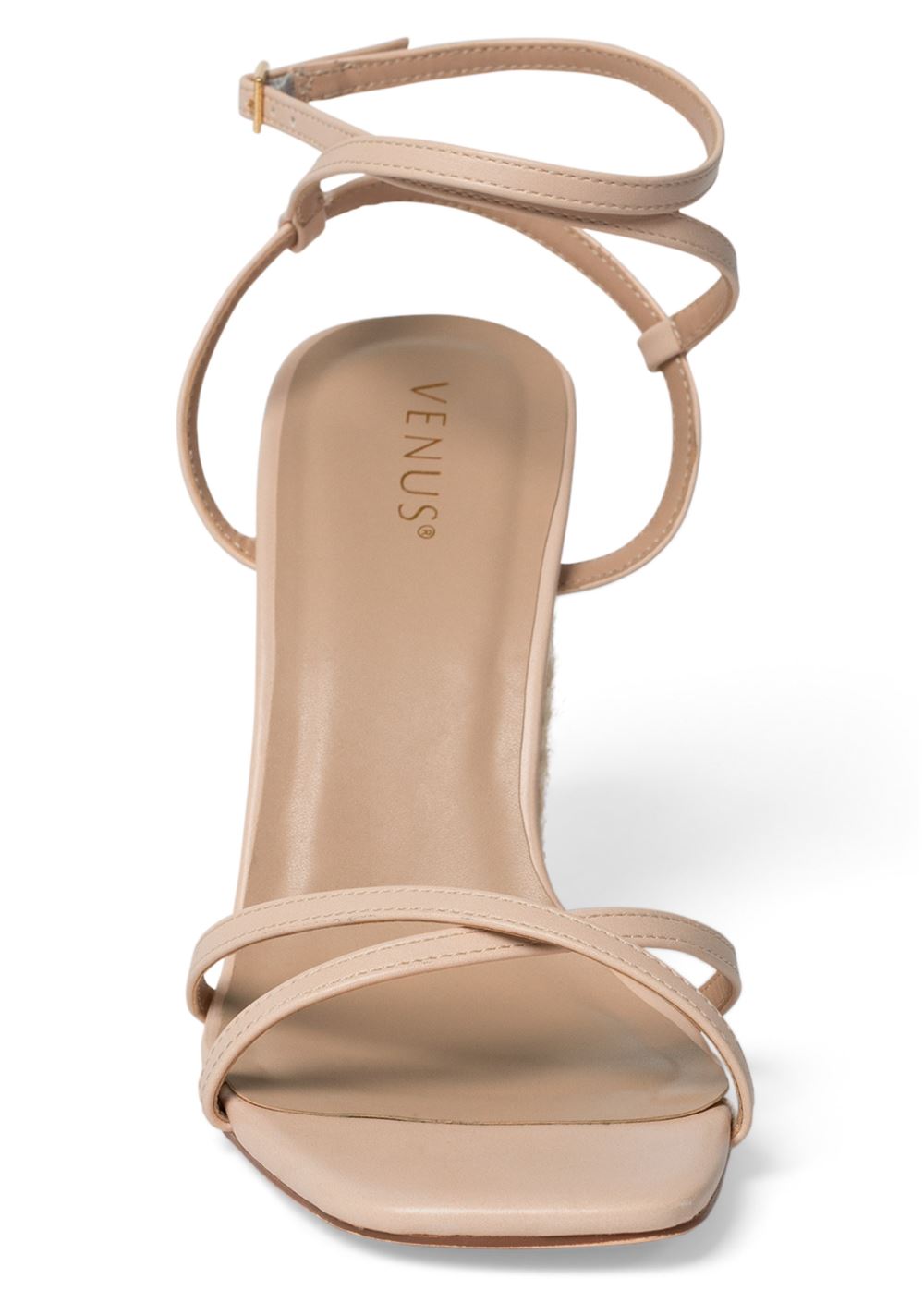 Venus Lori Block Heel Sandals in Nude
