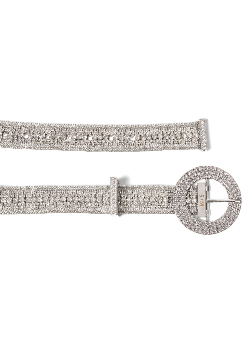 Venus Rhinestone Metal Belt in Silver