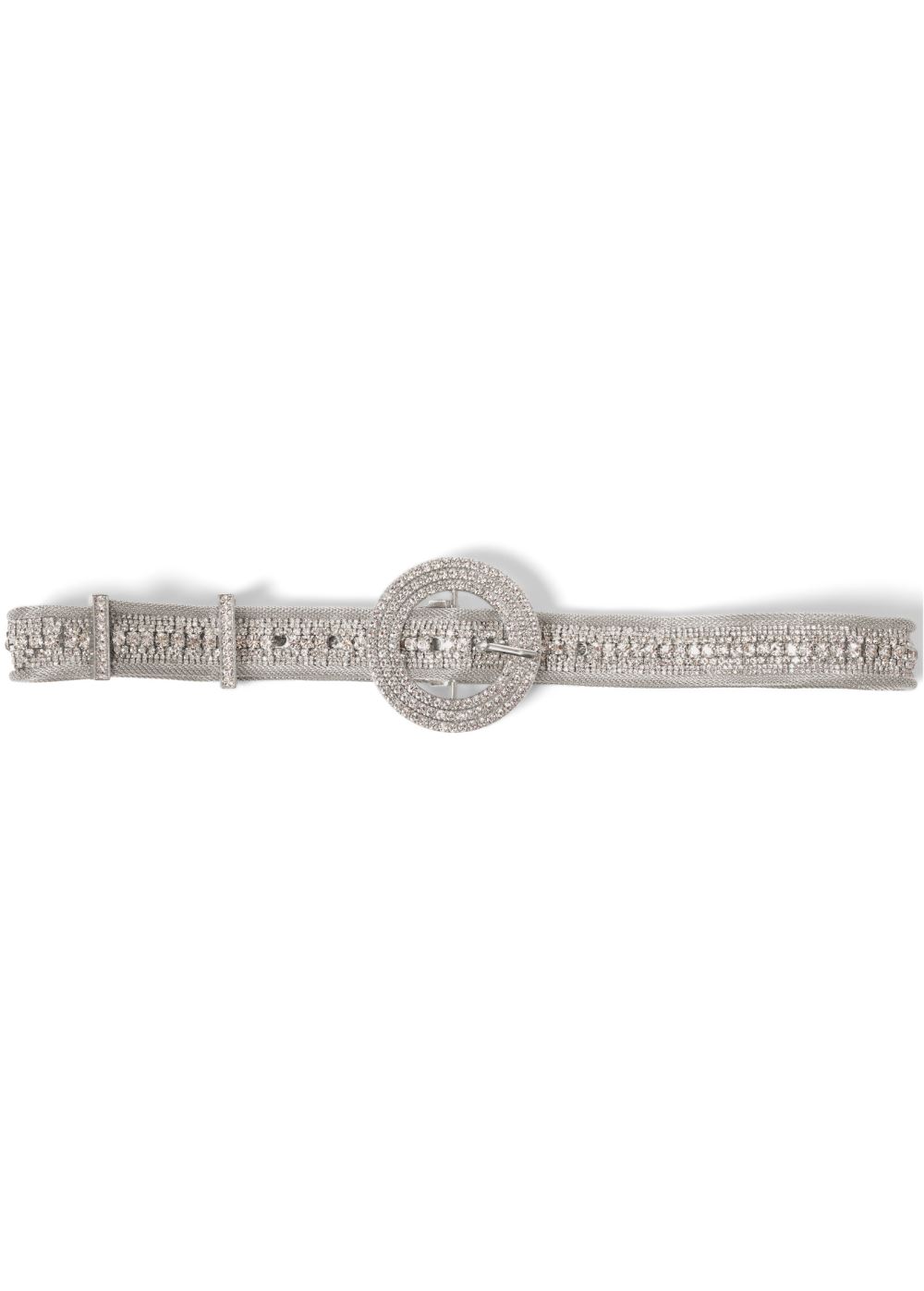 Venus Rhinestone Metal Belt in Silver