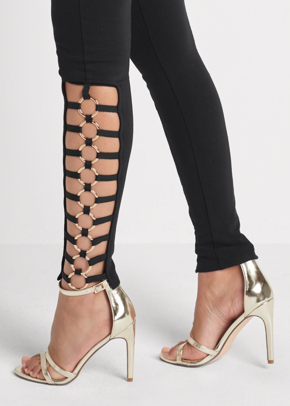Venus Ring Detail Leggings in Black