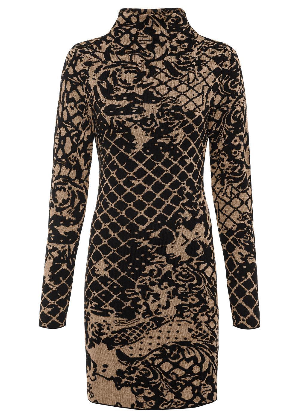 Venus Bodycon Sweater Dress - Black Multi