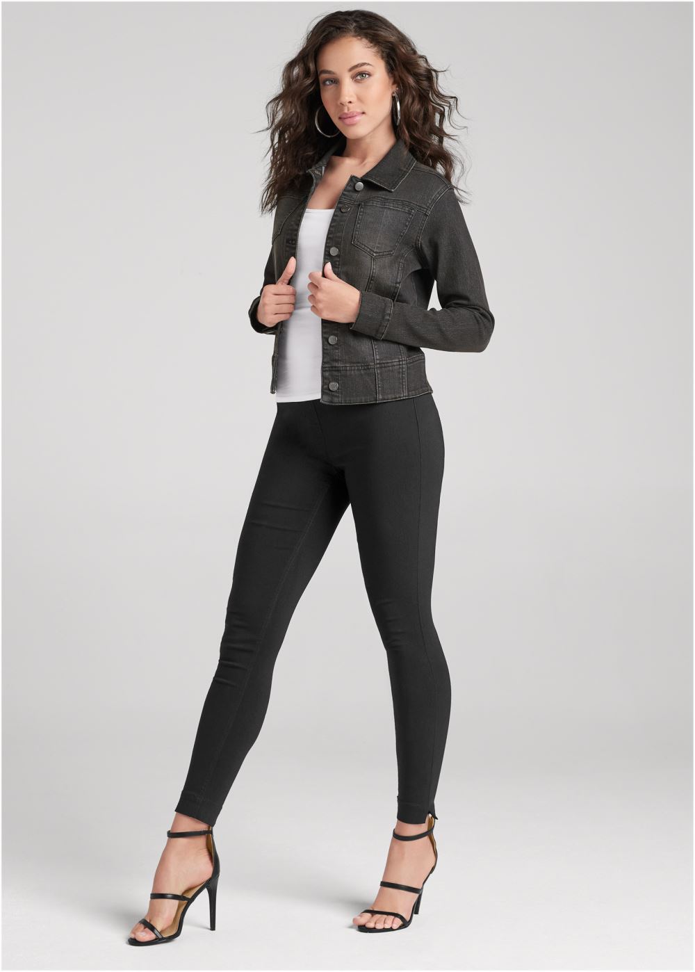 Venus Jean Jacket in Black