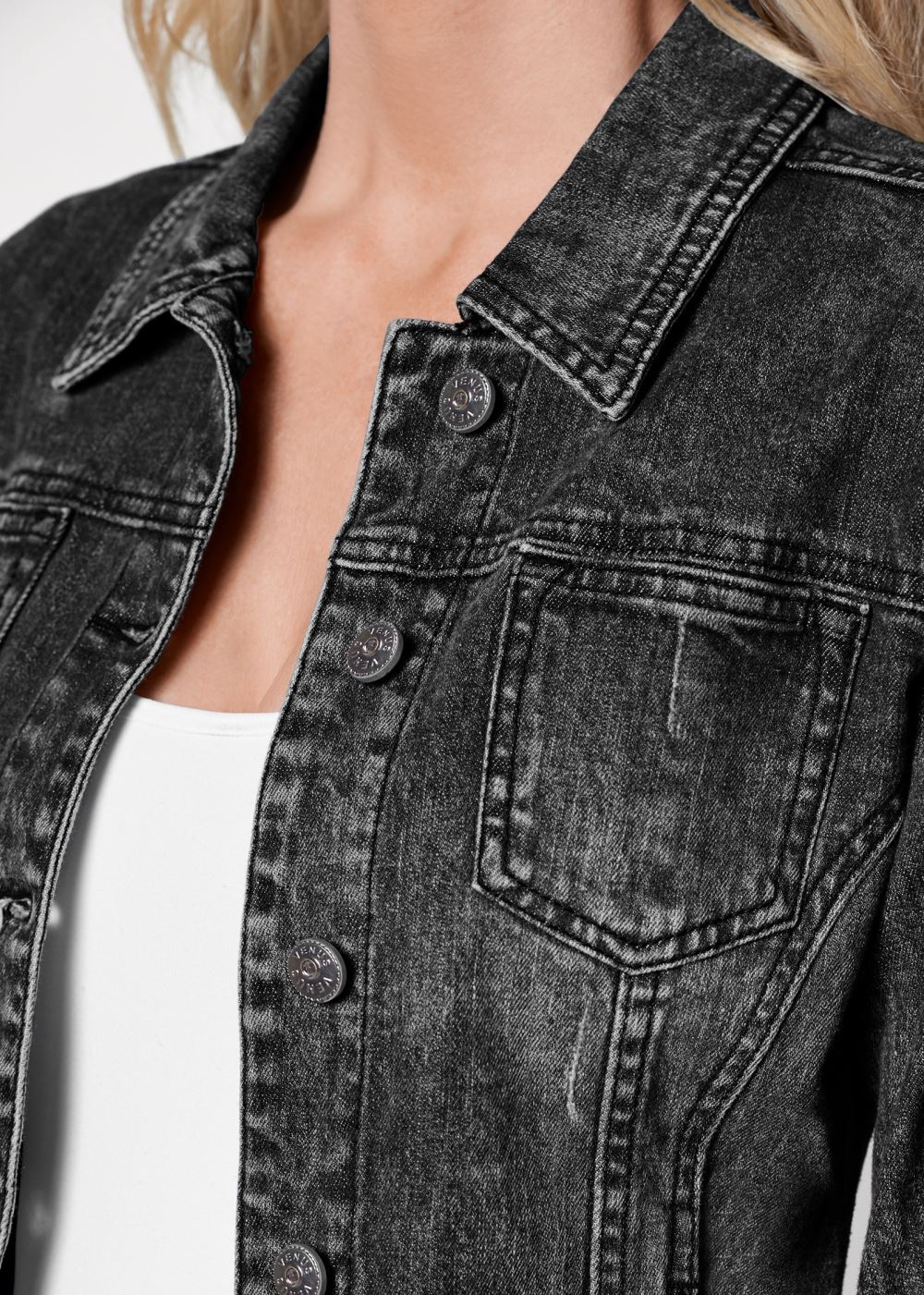 Venus Jean Jacket in Black