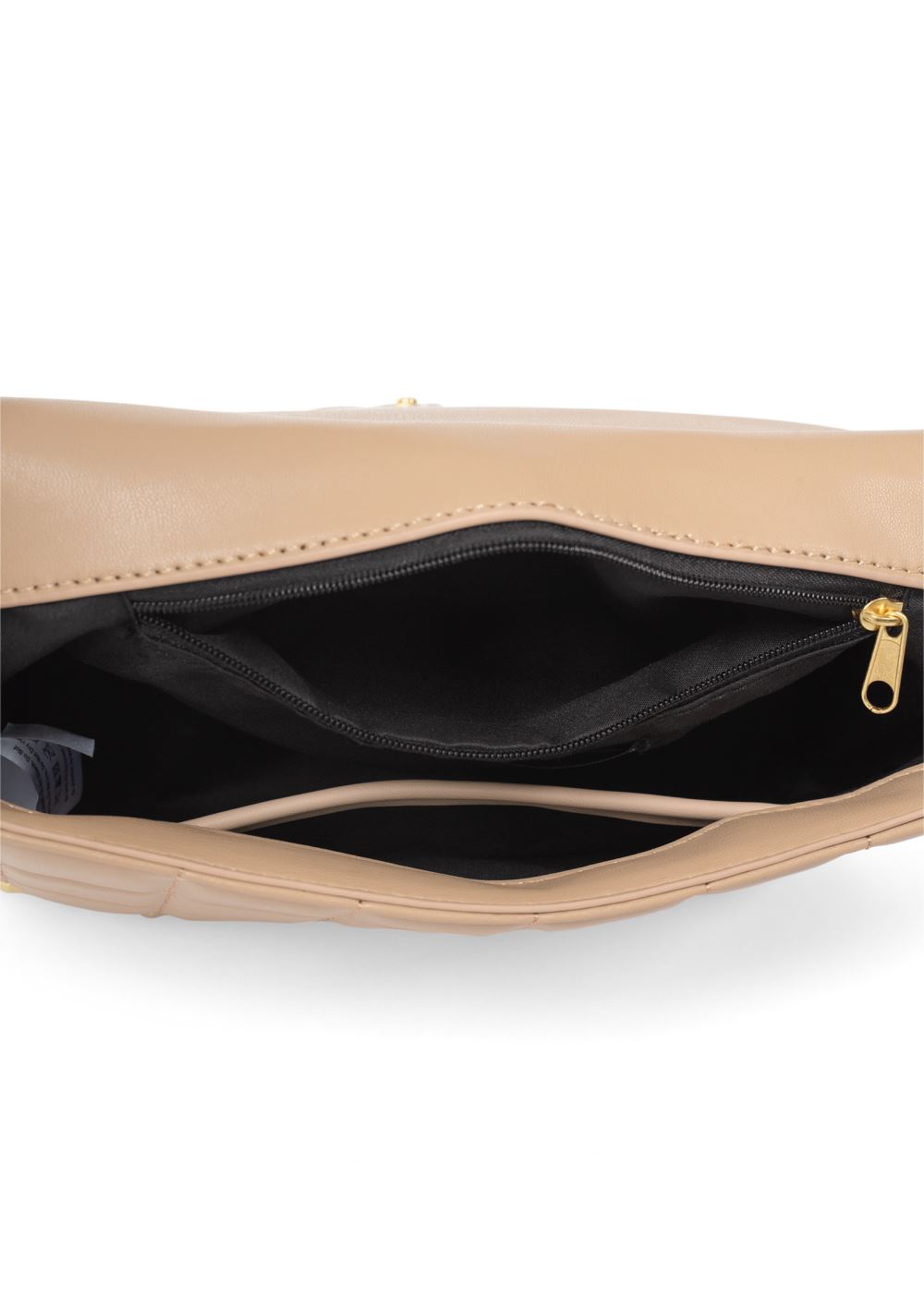 Venus Quilted Chain Handbag in Light Brown