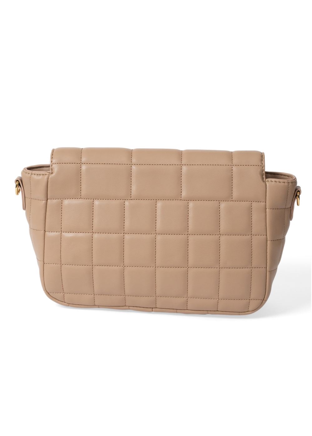 Venus Quilted Chain Handbag in Light Brown