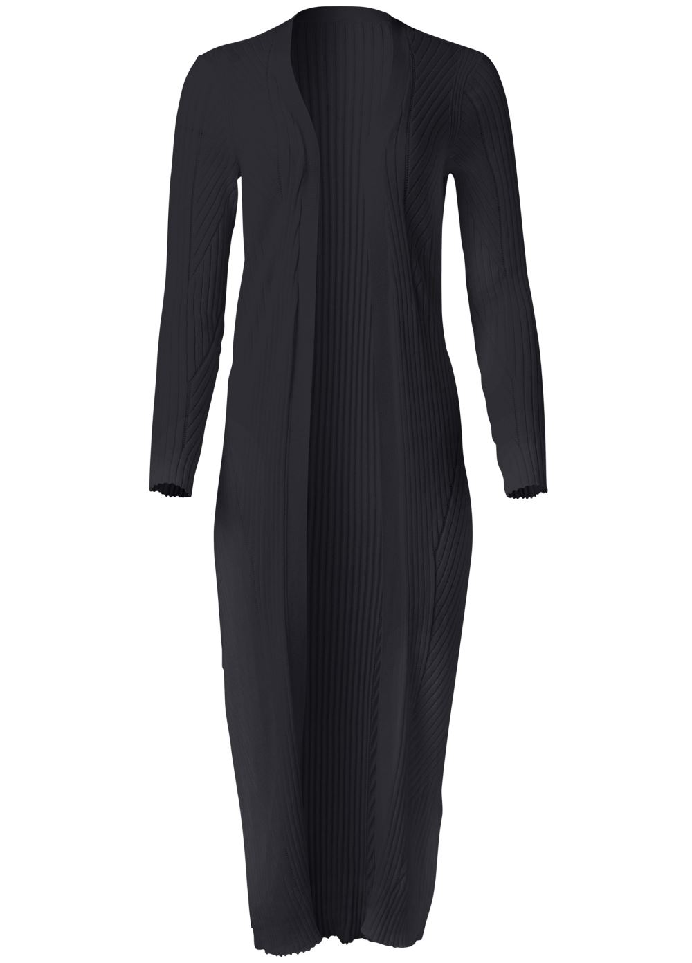 Venus VENUS | Long Ribbed Duster in Black