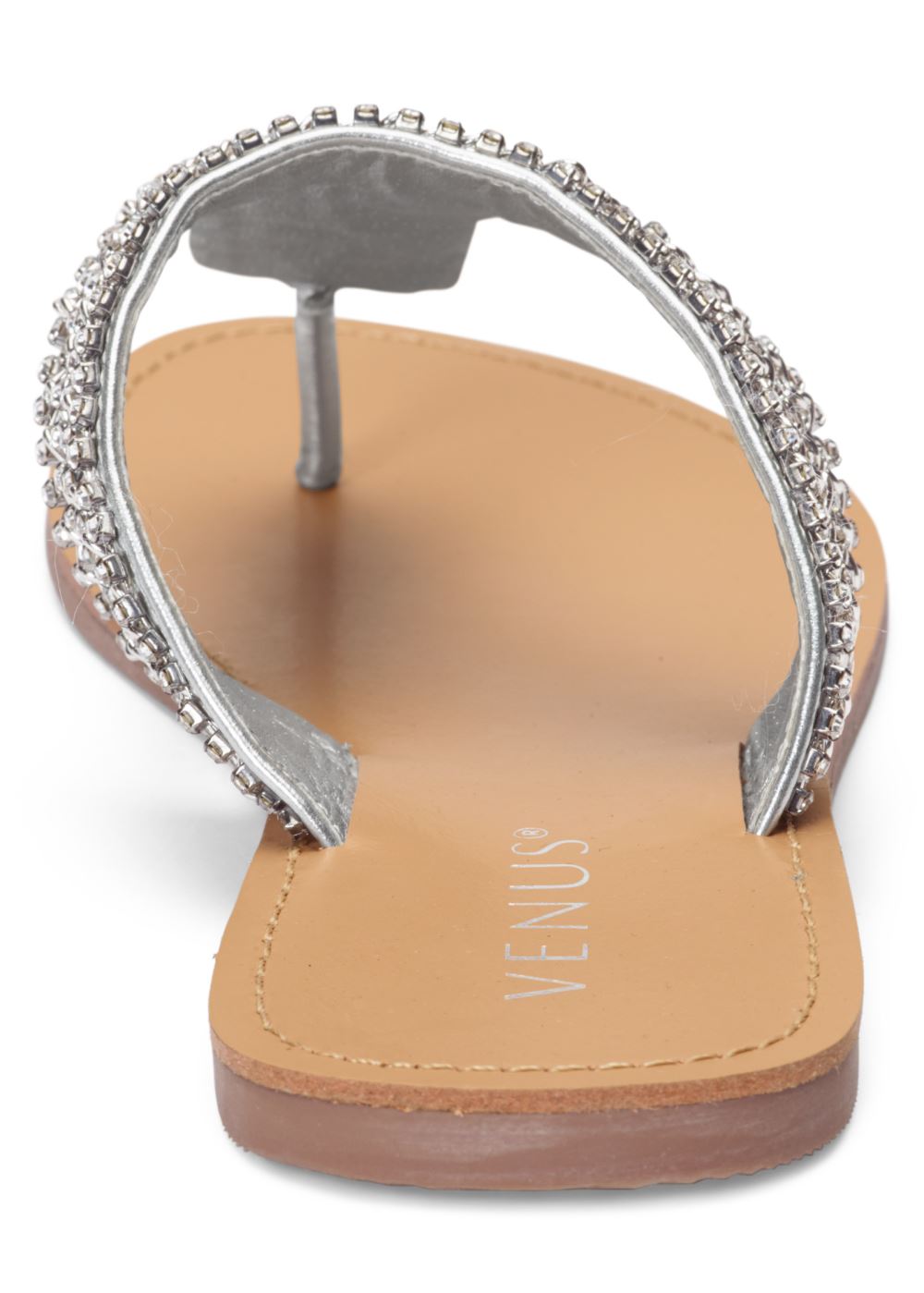 Venus Rhinestone Flats in Silver