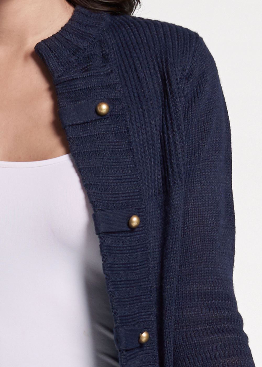 Venus VENUS | Tab Button Detail Duster in Navy