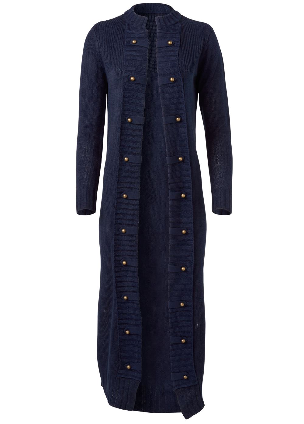 Venus VENUS | Tab Button Detail Duster in Navy