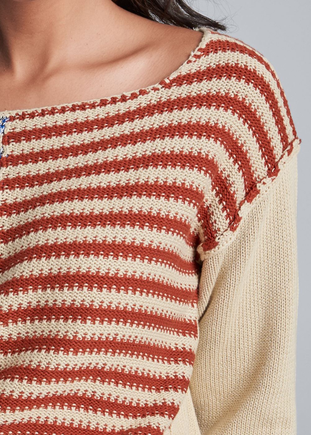 Venus VENUS | Americana Sweater in Red Multi