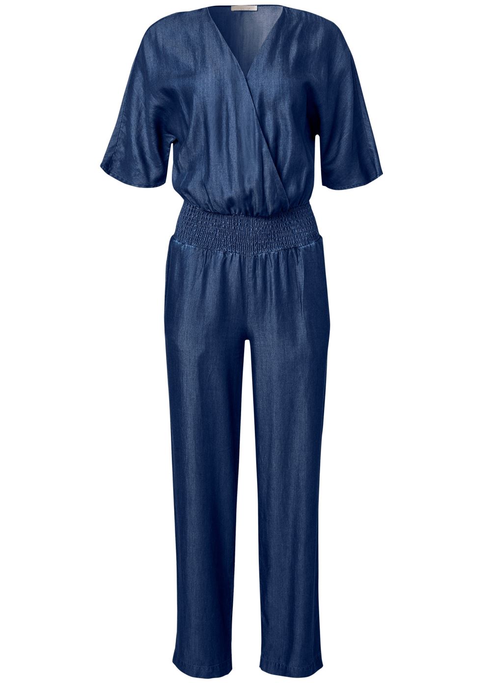 Venus Chambray Jumpsuit in Dark Wash