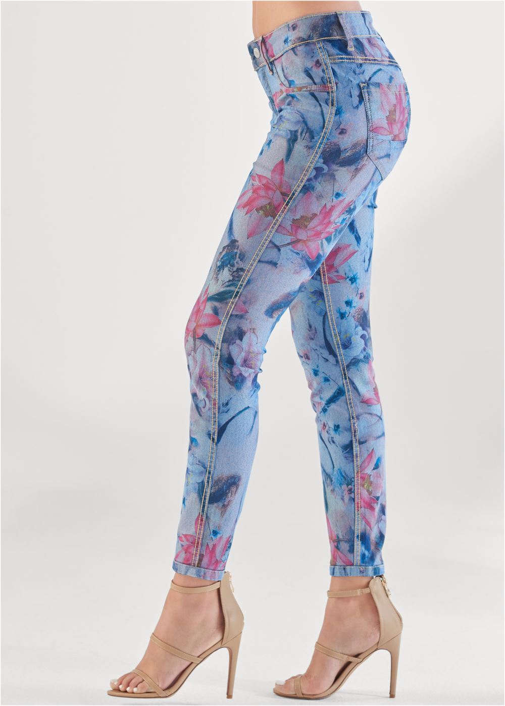 Venus Reversible Jeans in Pink Floral