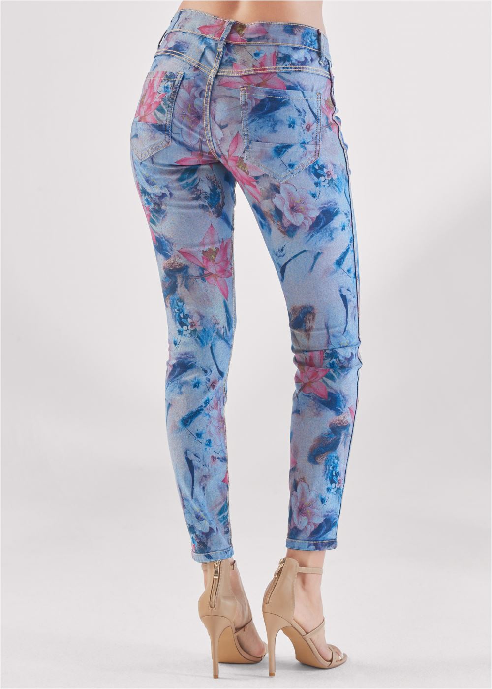 Venus Reversible Jeans in Pink Floral