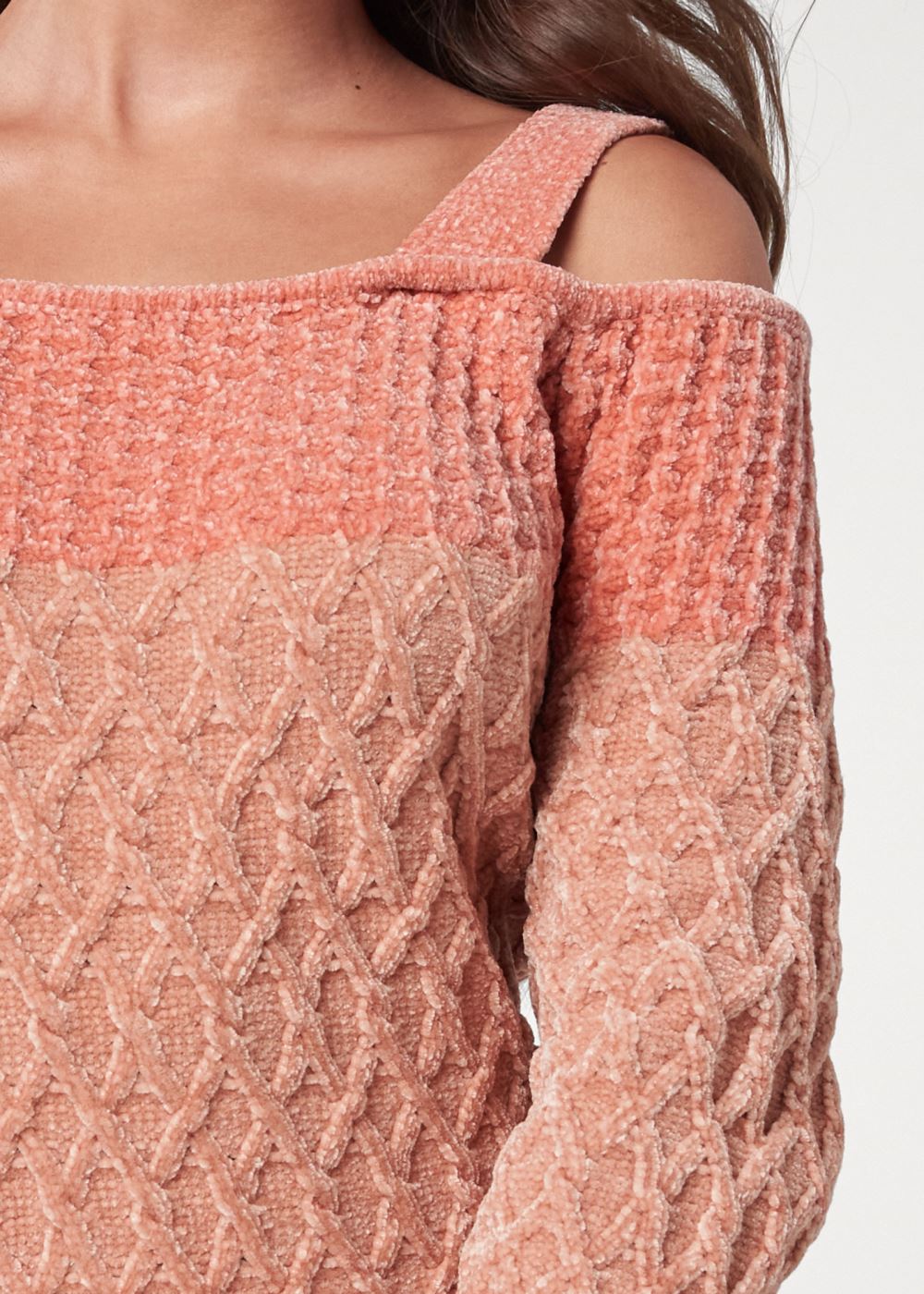 Venus VENUS | Chenille Sweater in Pink Multi