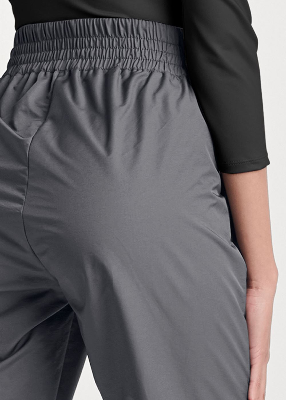 Venus Two-Tone Sport Jumpsuit in Black & Grey