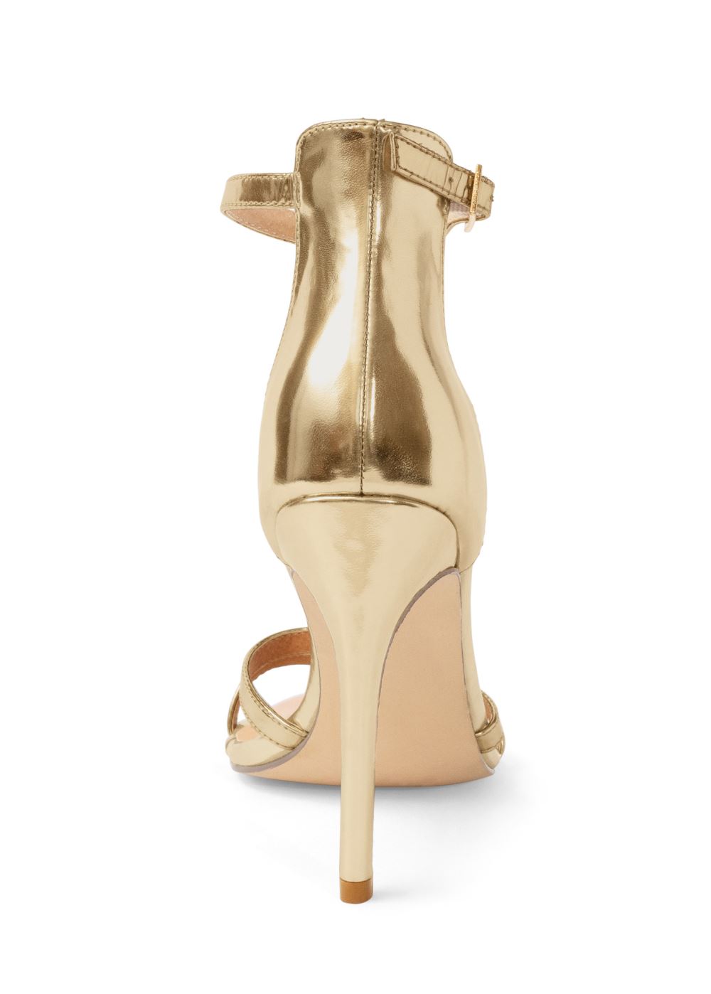 Venus Sexy Ankle Strap Heels in Gold