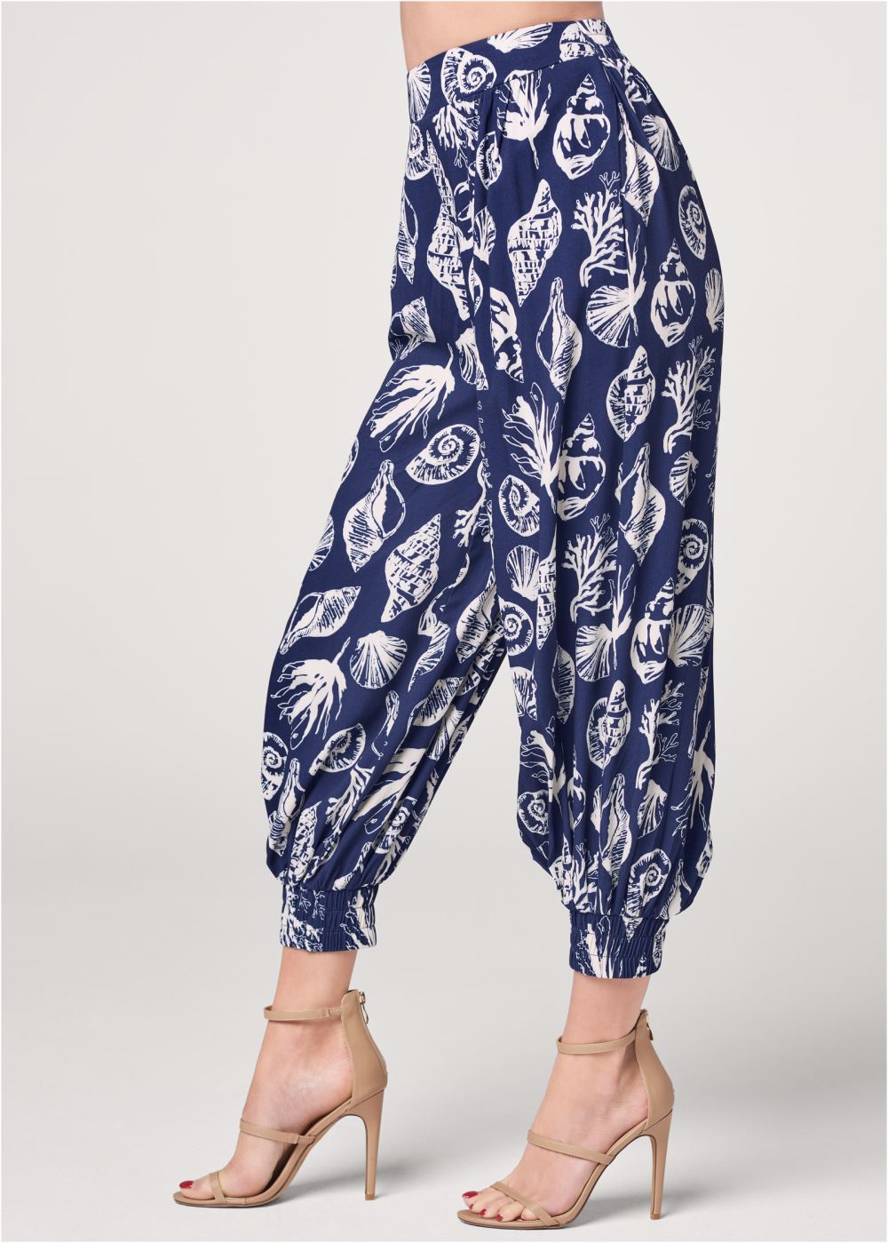 Venus Navy & White DEEP OCEAN PATTERNED PANTS
