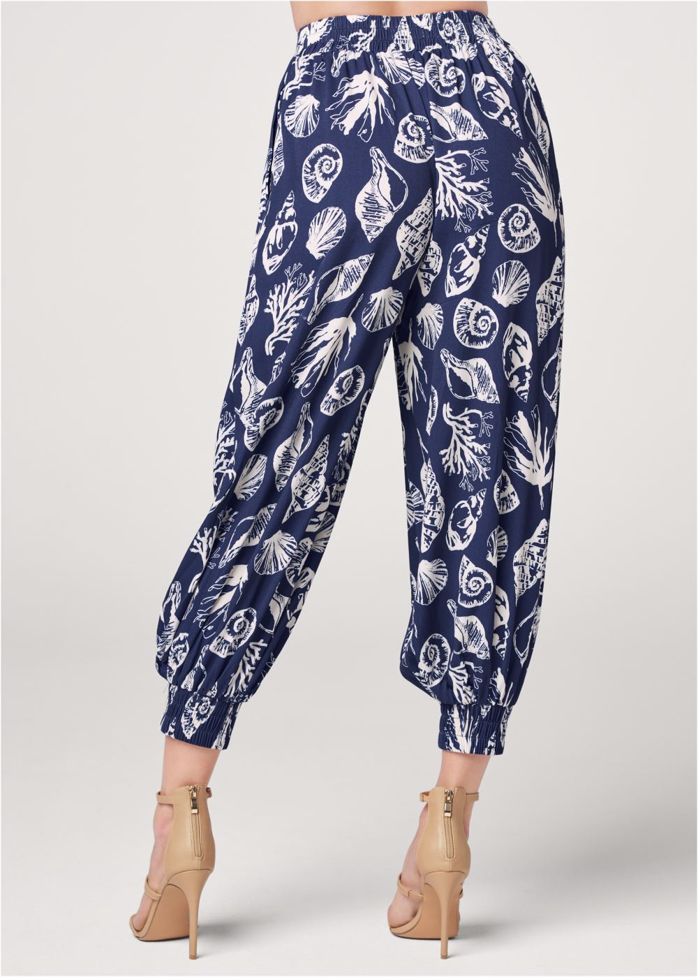 Venus Navy & White DEEP OCEAN PATTERNED PANTS