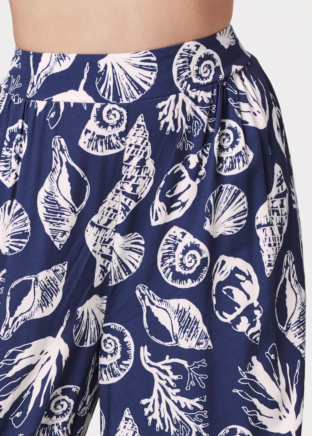 Venus Navy & White DEEP OCEAN PATTERNED PANTS