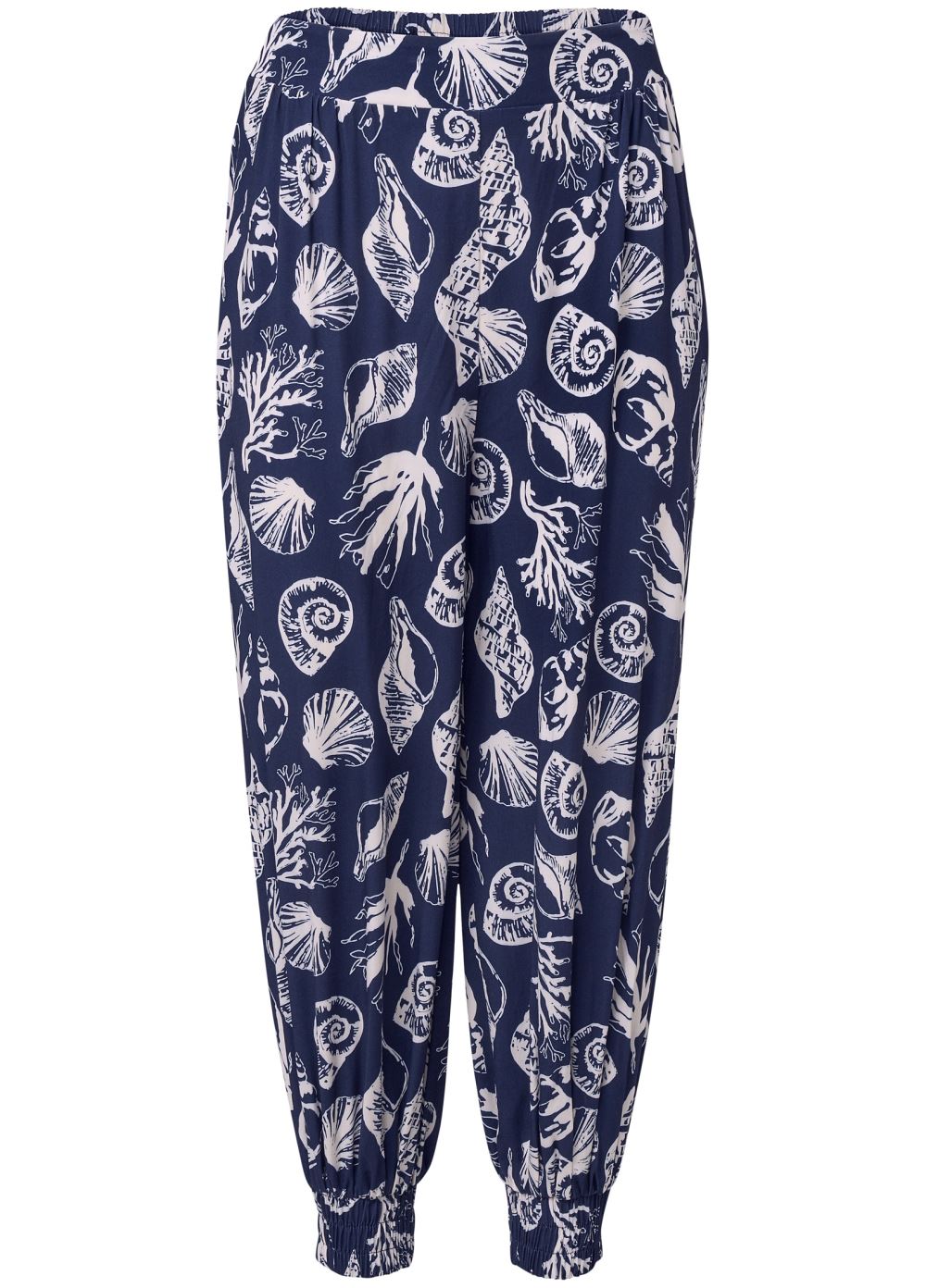 Venus Navy & White DEEP OCEAN PATTERNED PANTS