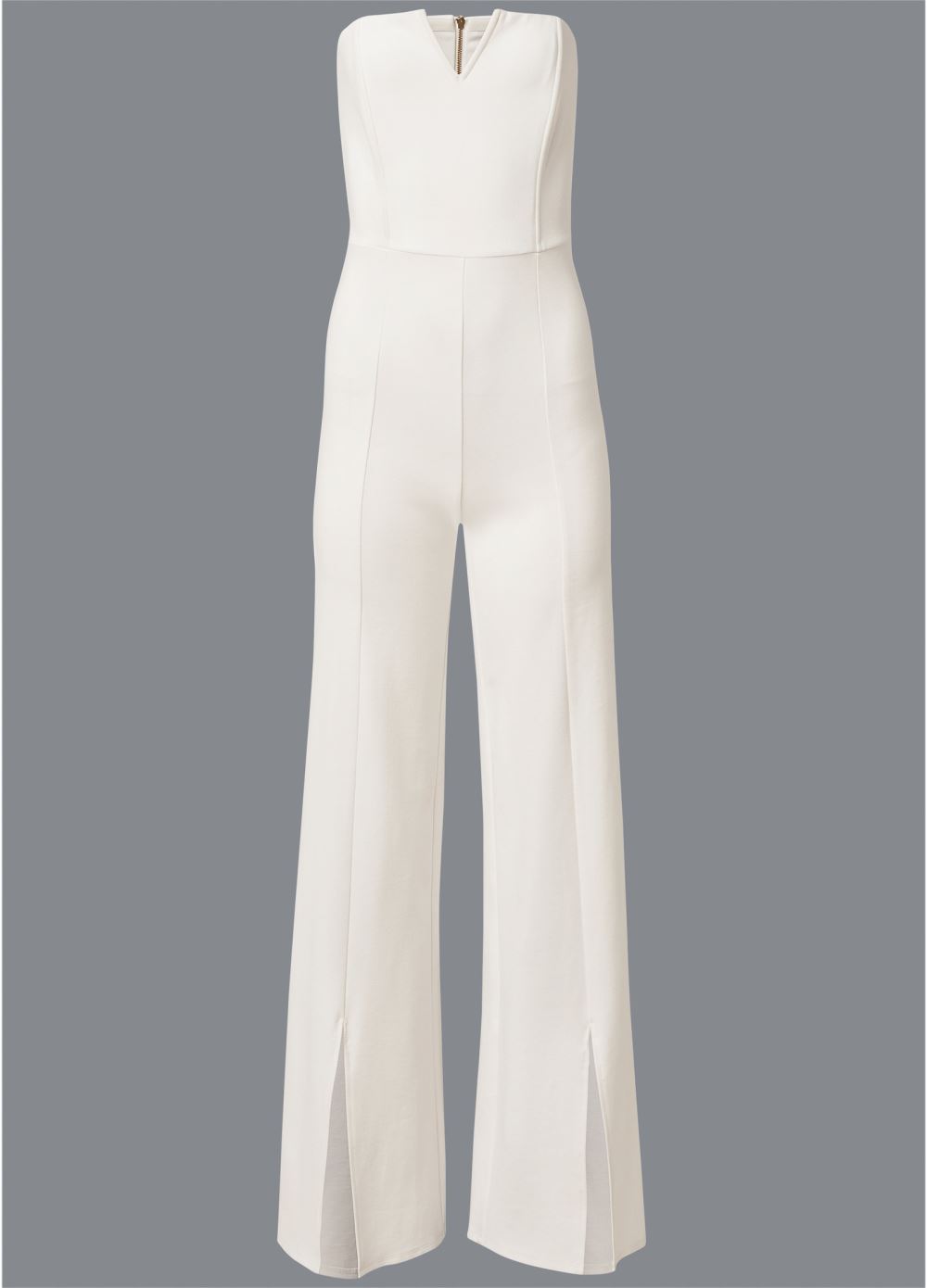 Venus Front Slit Jumpsuit in Off White