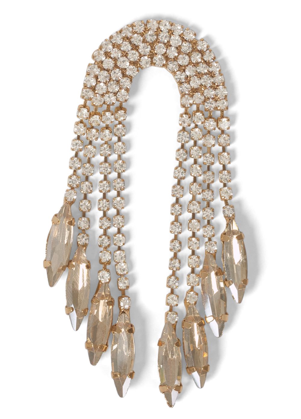 Venus Teardrop Sparkle Earrings in Champagne