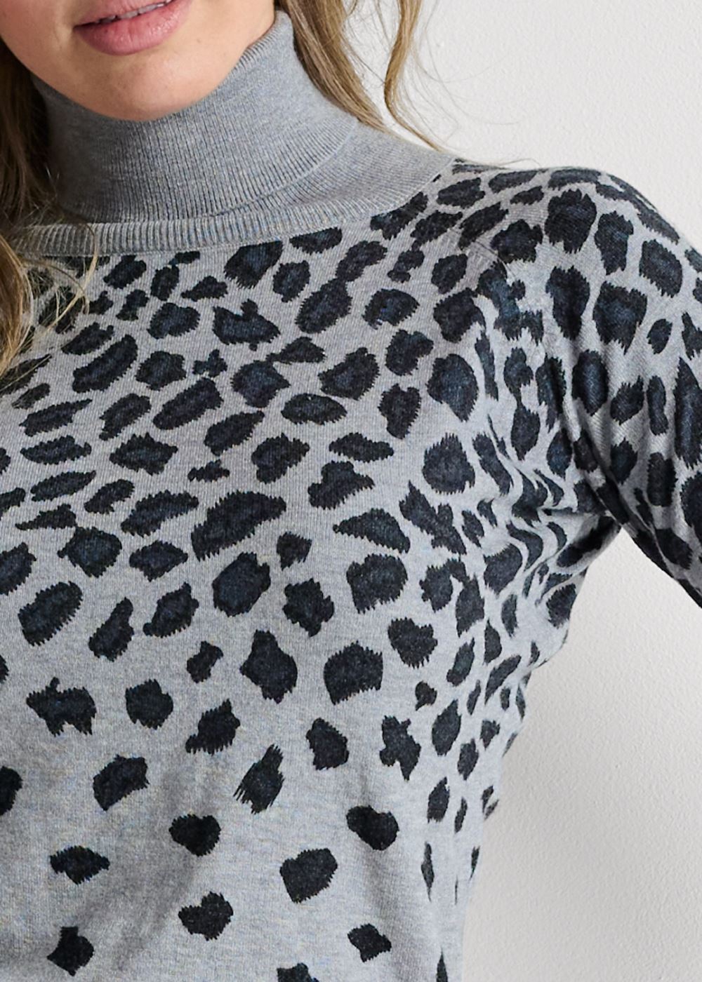 Venus Turtleneck Sweater Dress - Grey