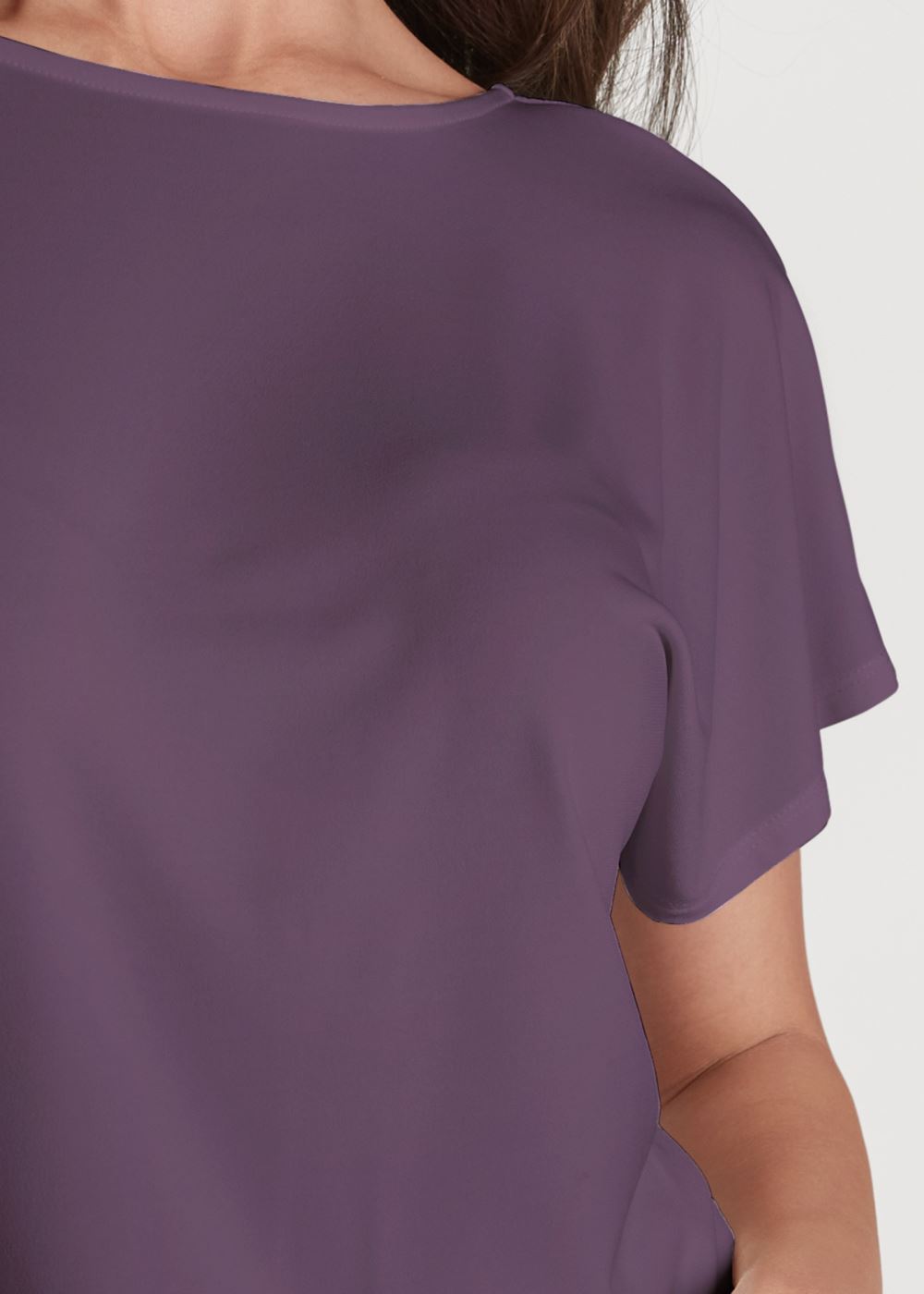 Venus Bow Detail Top in Dark Wine