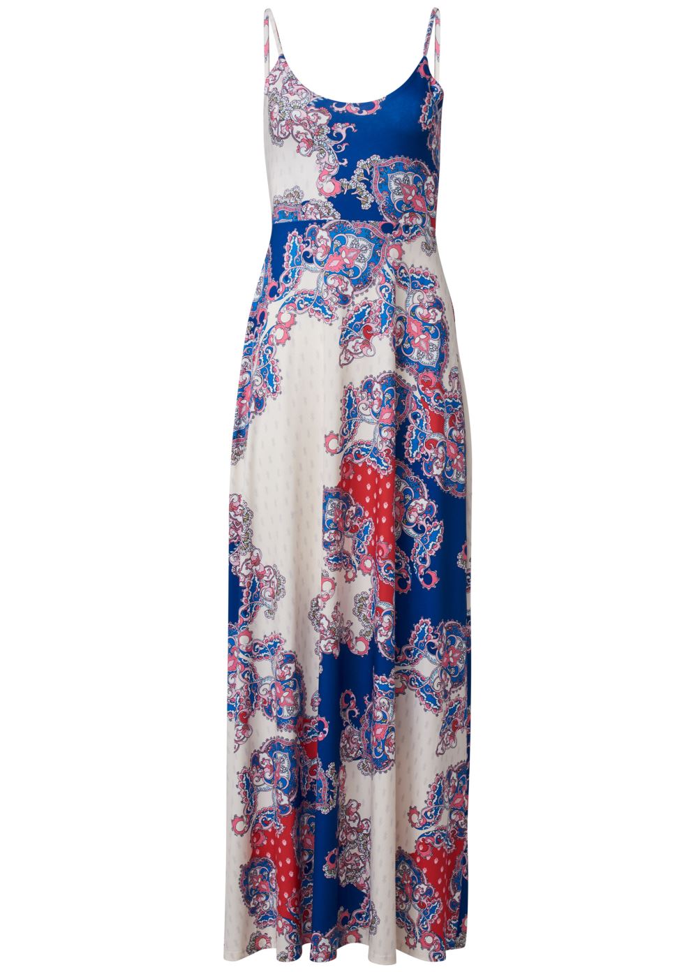 Venus Twist Back Maxi Dress - Red Multi