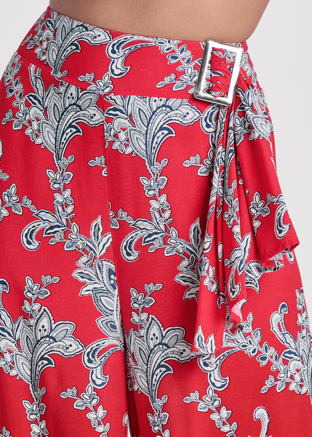 Venus Paisley Patriotic Pants in Red And Blue