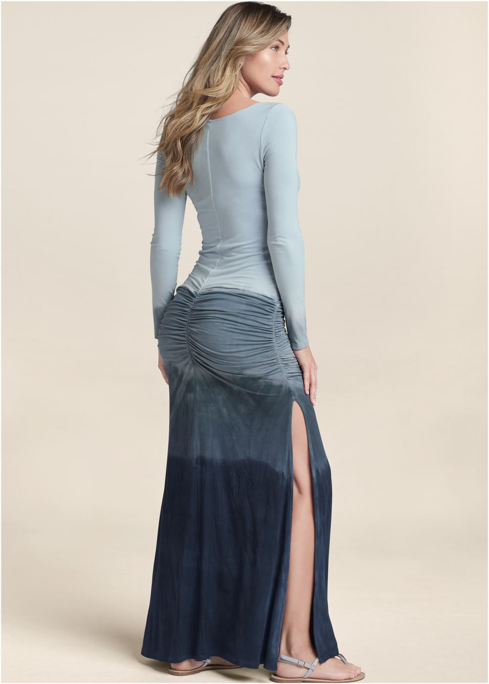 Venus Strappy Ombre Maxi Dress - Blue Multi