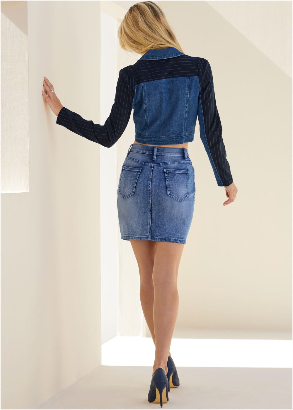Venus Medium Wash DENIM MINI SKIRT
