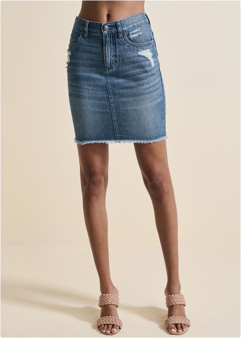 Venus Medium Wash DENIM MINI SKIRT