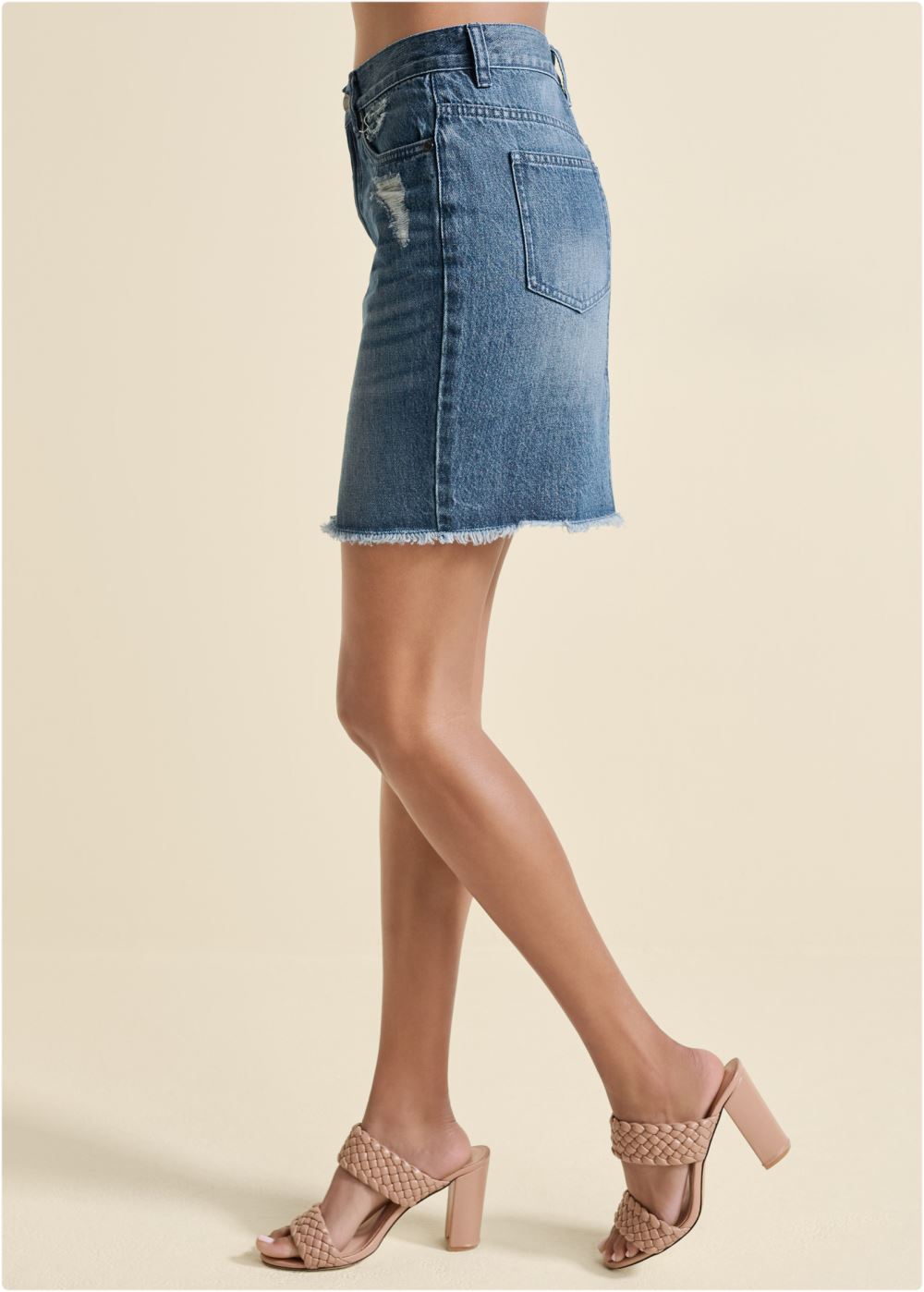Venus Medium Wash DENIM MINI SKIRT