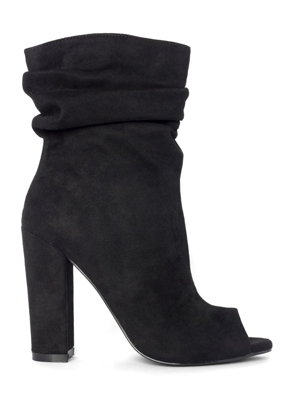 Venus Peep Toe Booties in Black