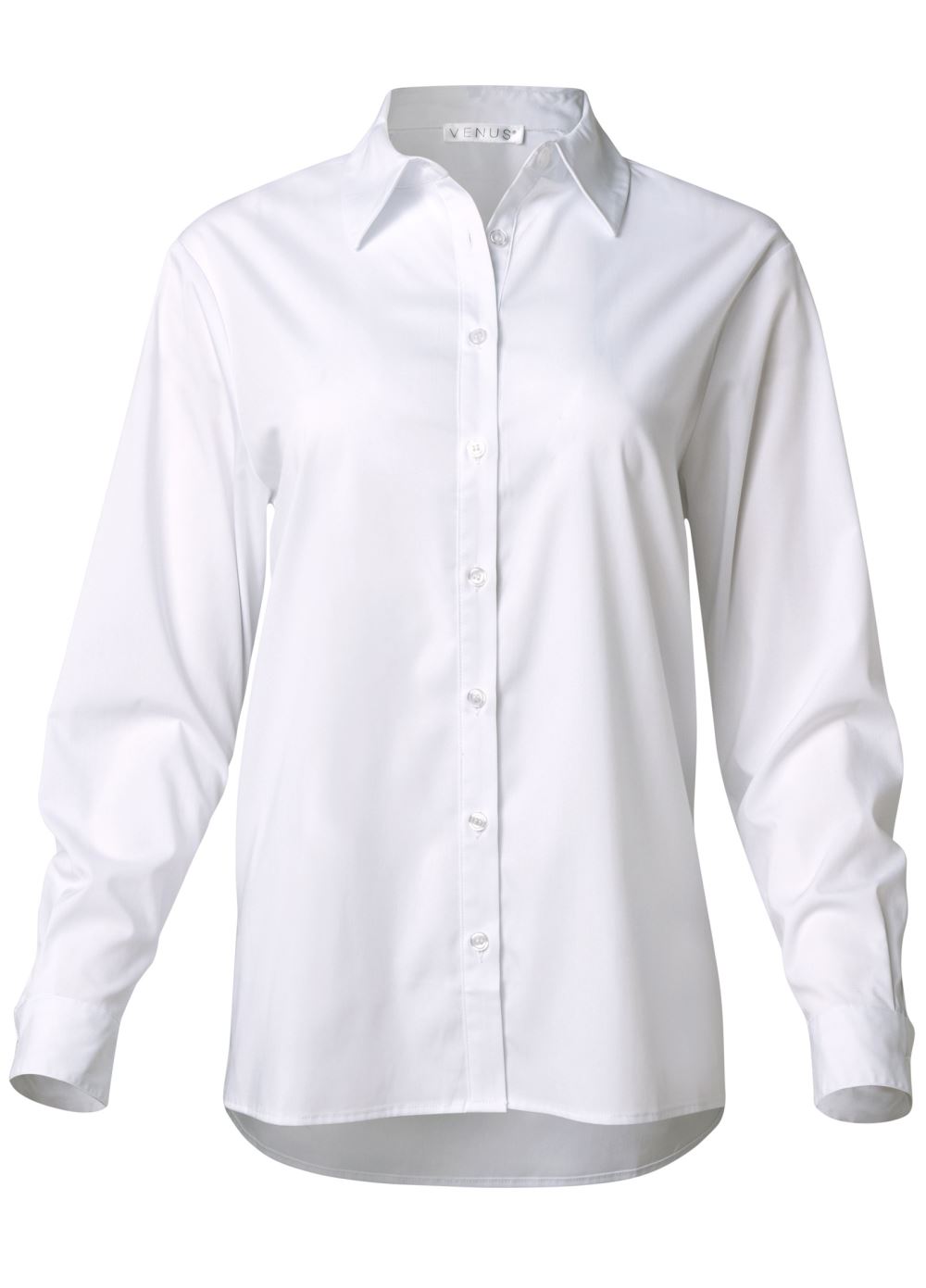 Venus Soft Button-Down Shirt in White