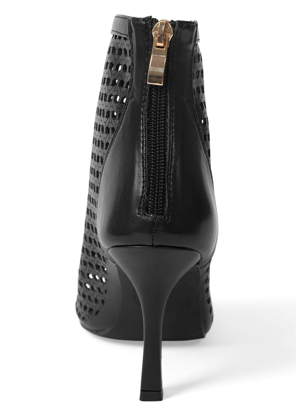 Venus Perforated Booties in Black