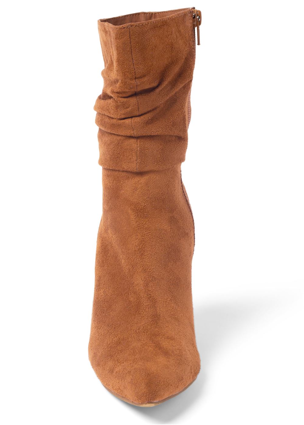 Venus Slouchy Pointed Toe Booties in Cognac