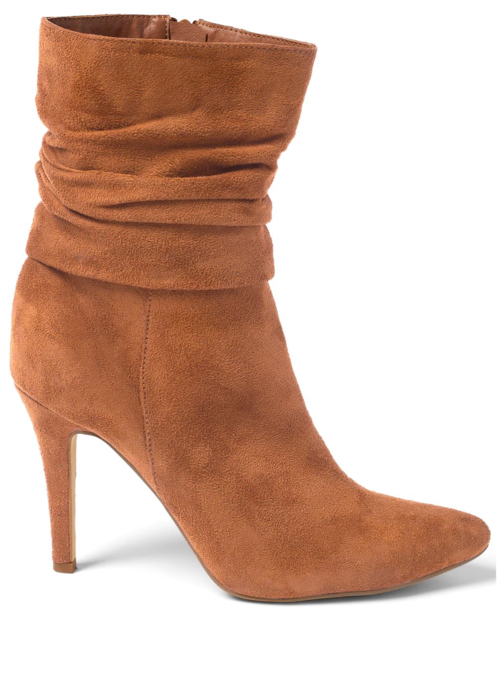 Venus Slouchy Pointed Toe Booties in Cognac